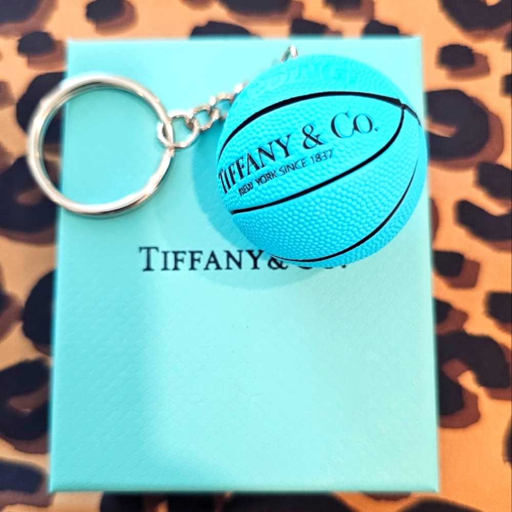 TIFFANY & CO. BLUE BASKETBALL KEYCHAIN/BAG CHARM
